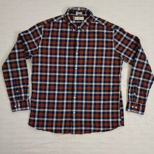 Hawker Rye Oxford Button Down Shirt Mens Size XXL Plaid Long Sleeve Stretch